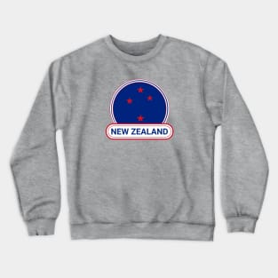 New Zealand Country Badge - New Zealand Flag Crewneck Sweatshirt